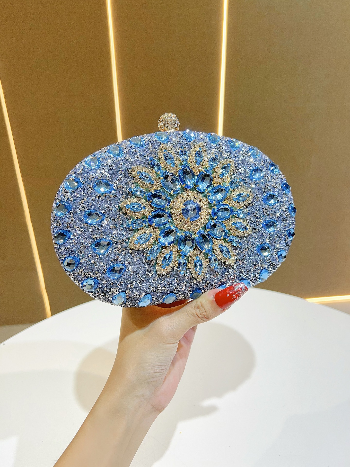 Cross-border Rhinestone Sunflower Dress Banquet Bag Luxury Celebrity Elegant All-match Diamond-encrusted Crossbody Small Handbag Full Diamond 18 O1CN017Z9wuP2LHXp9DTGIf !!2216856689667 0 cib