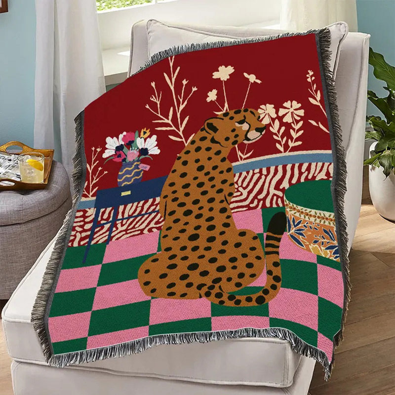 Manufacturer Tapestry Custom Camping Blanket Carpet Picnic Mat Blanket Sofa Blanket Ethnic Style Bohemian Outdoor Thread Blanket