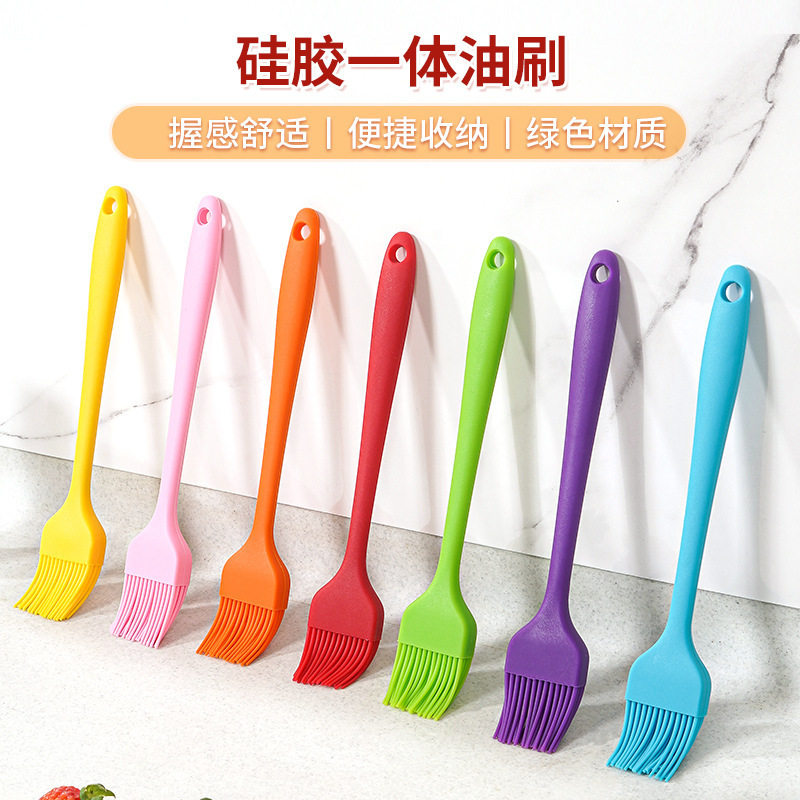 in stock silicone oil brush all-in-one pancake brush oil brush barbecue brush high temperature resistant small size silicone brush