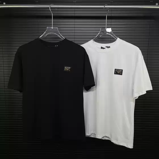 European Trendy Brand Summer Dg Short-Sleeve T-Shirt Unisex Classic Iron Logo Cotton Fashion Versatile in Stock
