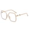 Cross-Border Popular Summer Women's High-End Polarized Anti-Blue Light Plain Glasses, Same Style for Big Faces, Slimming Eyeglass Frames