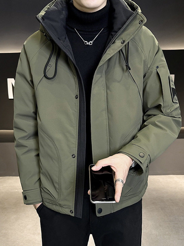 New National Standard 50% down Men's down Jacket 2025 Winter Thickened Warm Loose-Fitting Unisex Hooded Duck down Coat