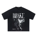 Pure black regular loose version short sleeves 305g