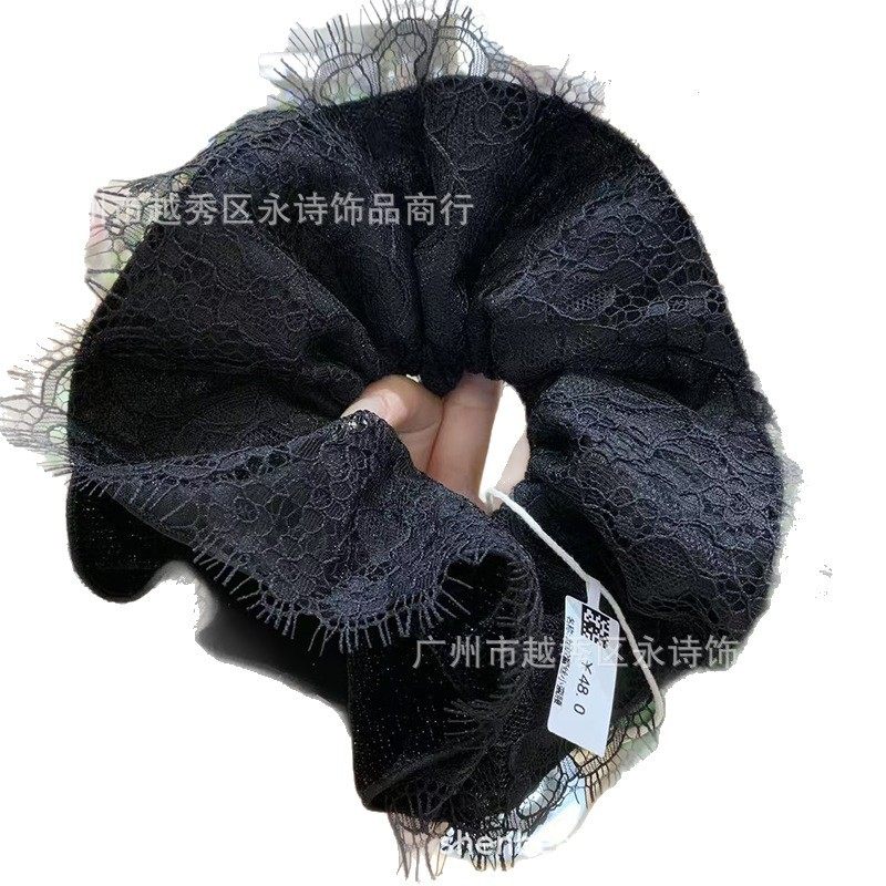 Hepburn Velvet Hair Band Autumn and Winter New Headwear Four-Layer Lock Edge Cloth Circle Ball Head Flower Plate Hair Accessories Factory Ready Stock
