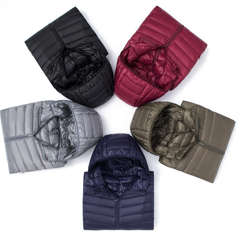 Lightweight Down Jacket Men's Short Autumn and Winter Young and Middle-aged Large Size Ultra-thin Lightweight White Duck Down Casual Jacket