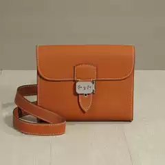 New envelope bag handmade genuine leather men's and women's commuter shoulder messenger bag first layer cowhide small bag simple bag