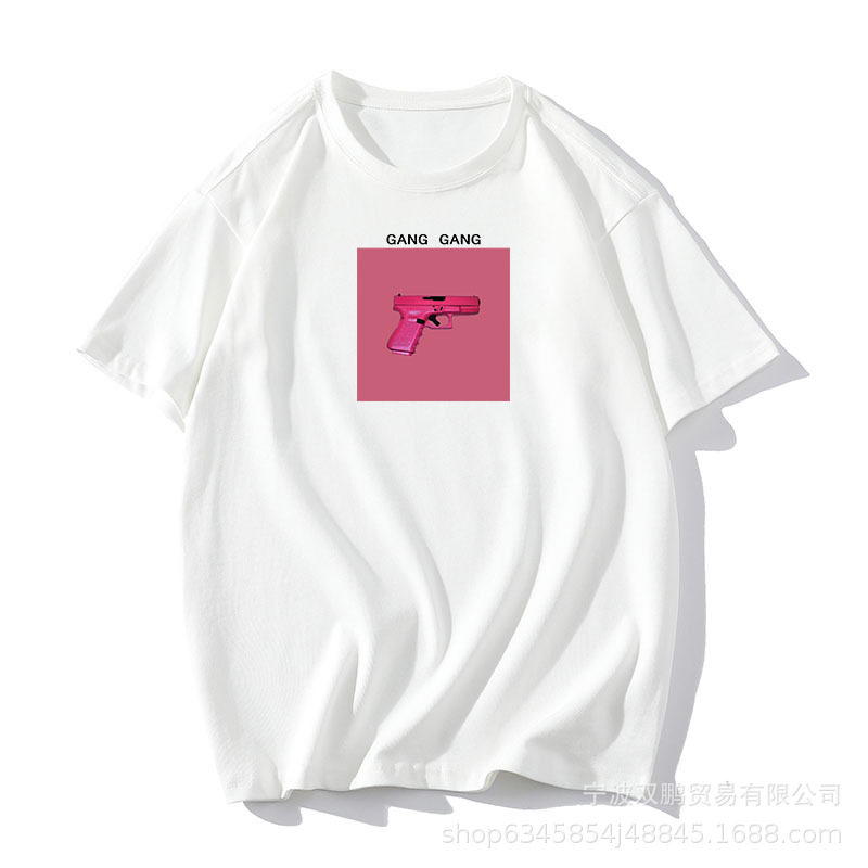 Womens Summer Graphic T Shirt Loose Fit Round Neck 100 Cotton Versatile Style Casual Wear Wholesale Available