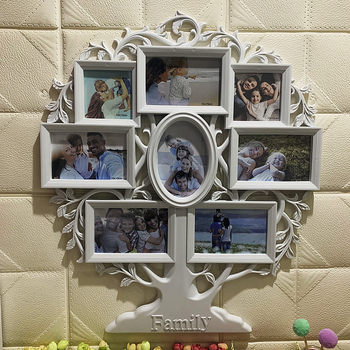 Factory Direct supply creative plastic photo frame PVC tree shape photo frame indoor wall decoration frame plastic plastic photo frame