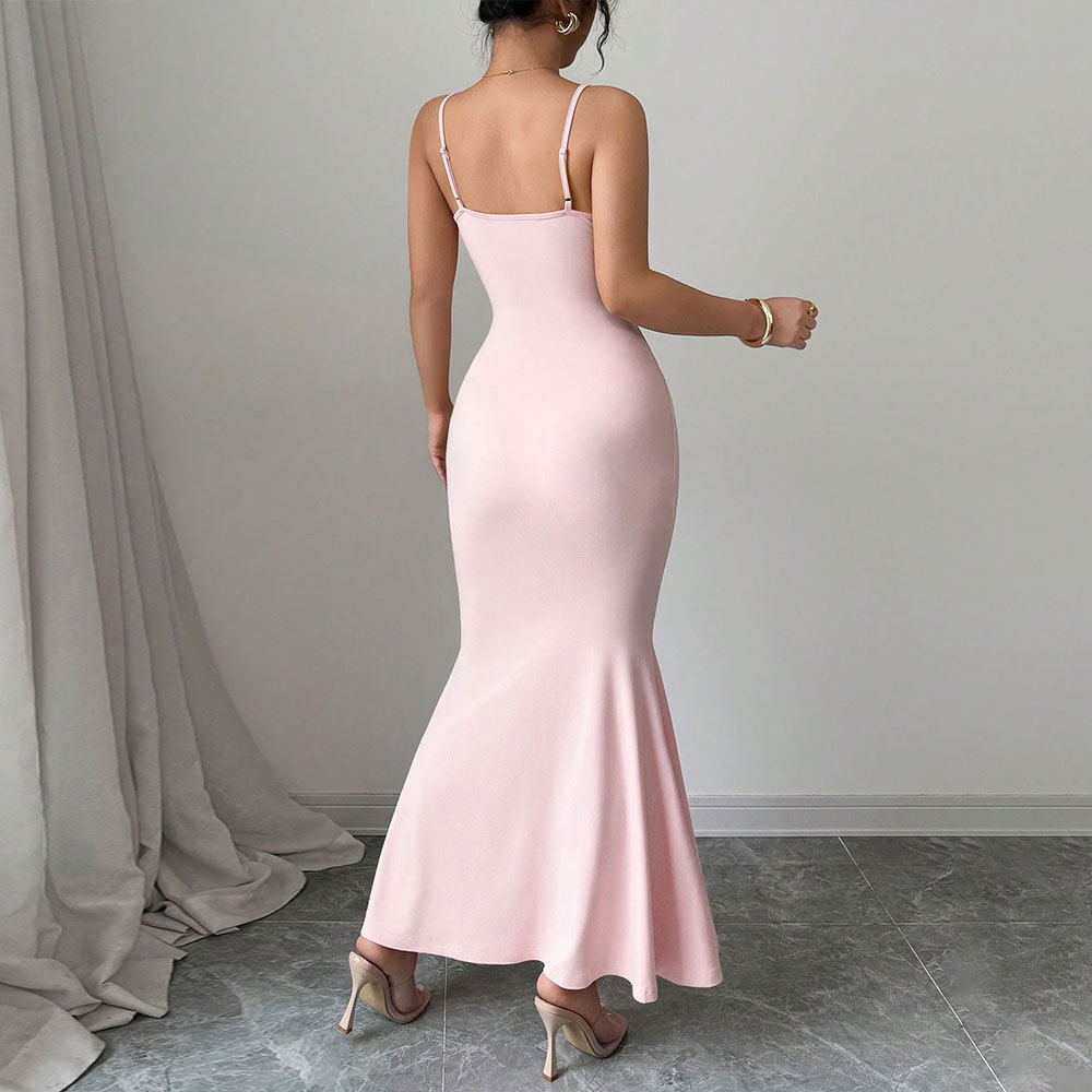 Summer Womens Bodycon Maxi Dress Slim Fit Adjustable Straps Elegant Style Perfect for Casual Outings Wholesale