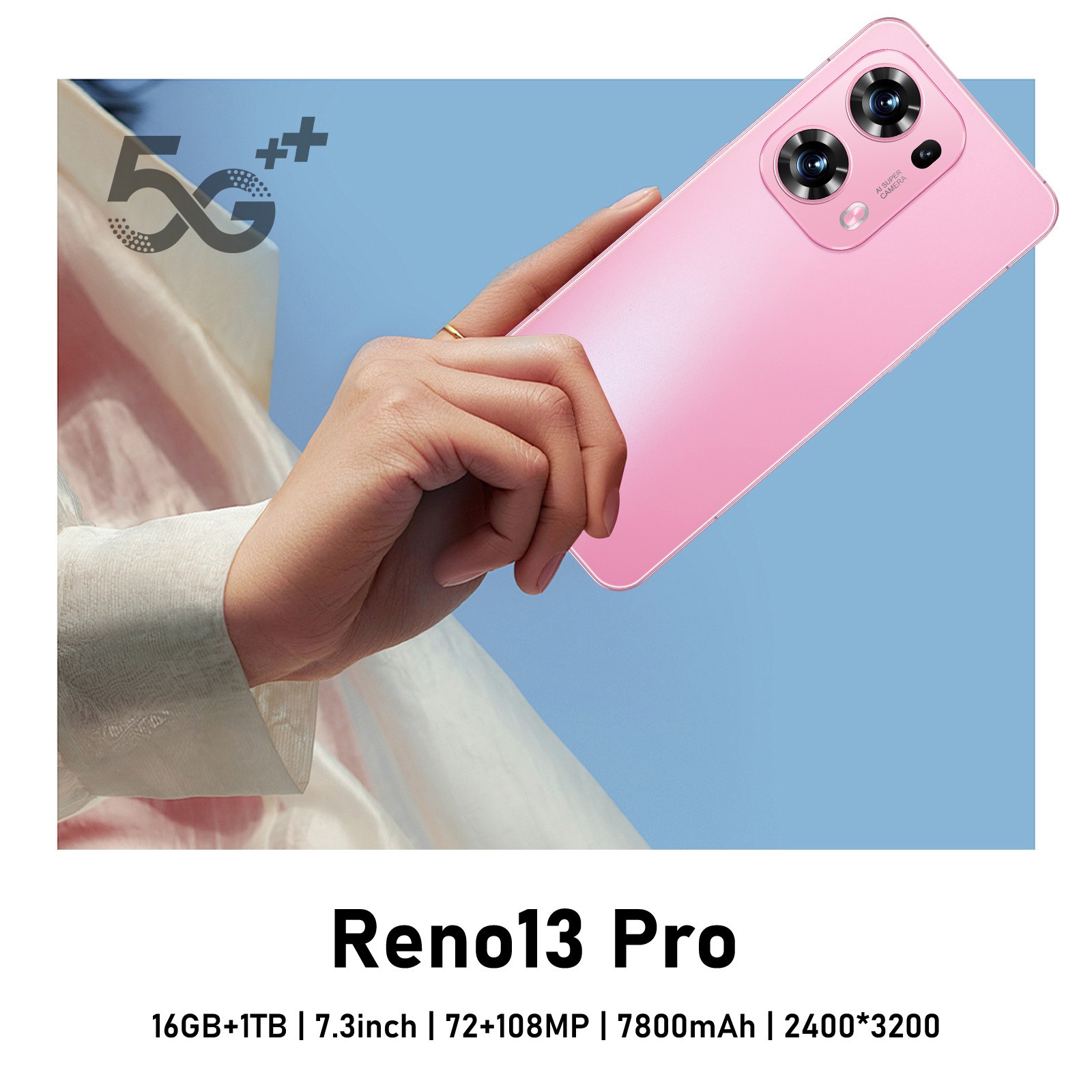 新款Reno13 Pro跨境手机2+16G 6.8incell中孔屏智能外贸手机源头