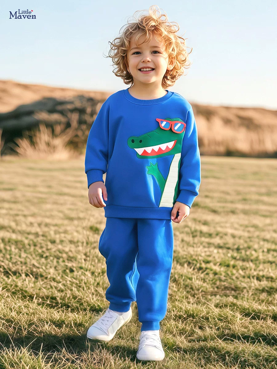 Vente en gros vêtements enfants style, ensemble garçon automne, tenue dessin animé exportation