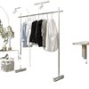 Clothing Store Display Rack Stainless Steel Simple Floor-to-Floor Nakajima Hanger for Men's and Women's Children's Clothing Store Shelf Display Props