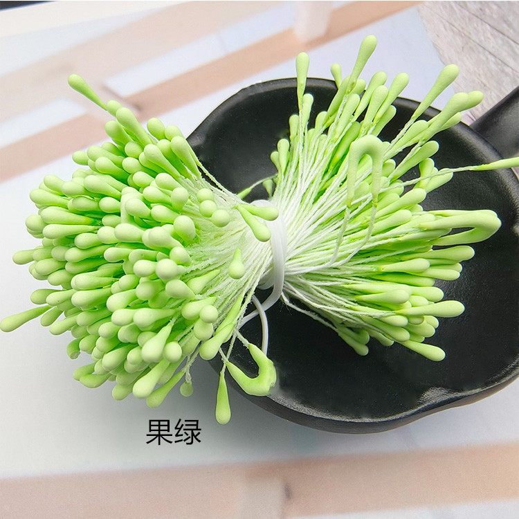 批发韩版手工DIY头饰发饰高仿真花蕊材料2mm哑光圆火柴头花心花蕊