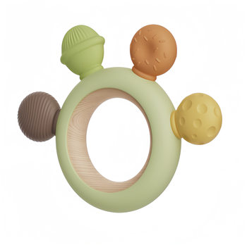 Baby Silicone Gum Anti-eating Hand Grasping Training Bite Grinding Stick Bite Play Toy Chewing Teething Toy