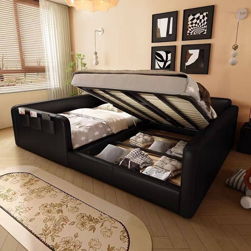 Spliced ​​Second Child Simple Family Parent-Child Oversized Family of Three or Four Multifunctional Modern Leather Storage Tatami