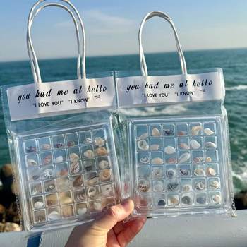 Natural Mini Conch Shell Starfish High Transparent Acrylic Storage Box Material Micro Bessa Specimen Seaside Gift