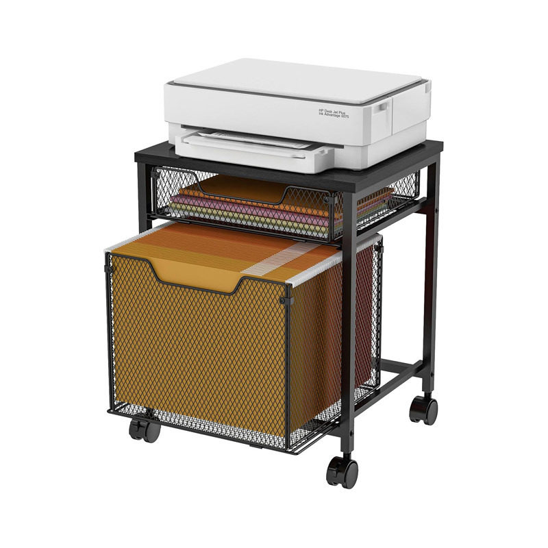 Cross-border new small file cart can rotate 360 degrees to move the file cabinet home office storage cart