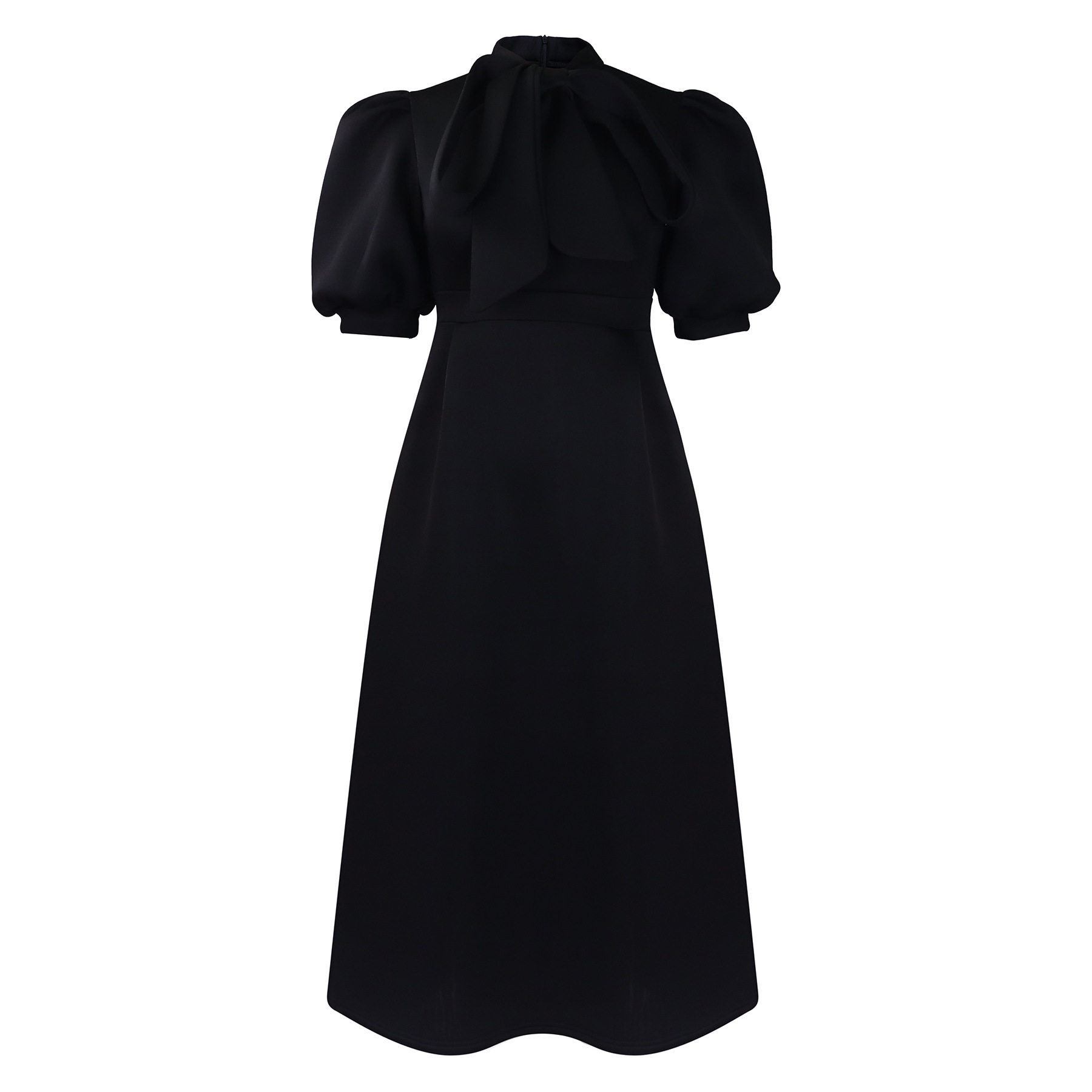Summer Womens Short Sleeve Bow Tie A Line Party Dress Elegant Design Comfortable Fabric Versatile for Events