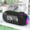 New S18 Bluetooth speaker RGB alarm clock speaker heavy subwoofer portable mini clock home desktop audio