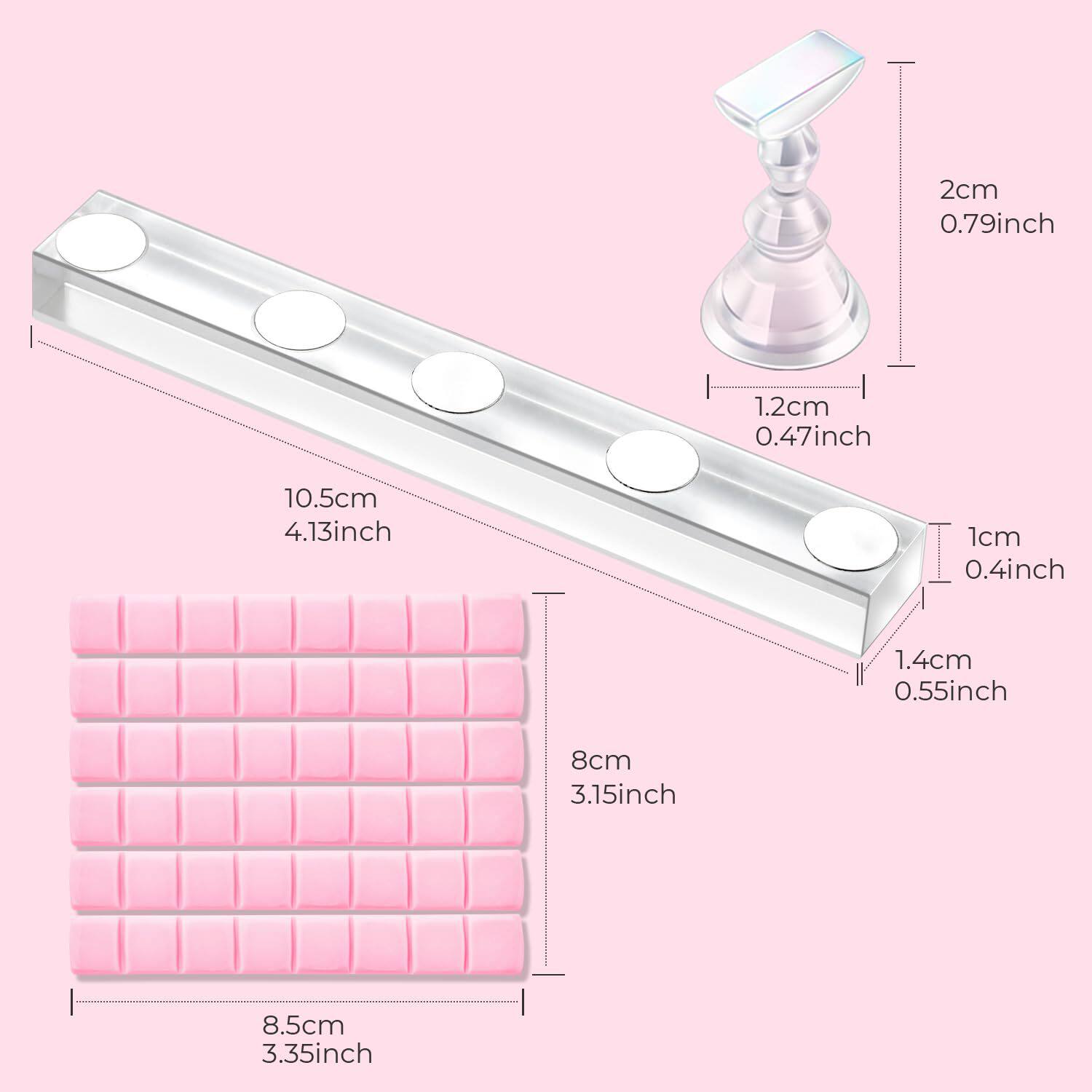 Nail long acrylic nail piece holder Plum Blossom magic color base Clay set beginner fixed nail piece practice stand