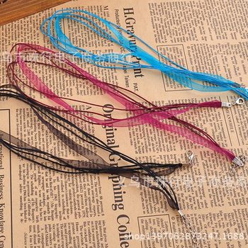 DIY jewelry accessories snow yarn wax line necklace lanyard finished necklace rope with lobster clasp extended chain