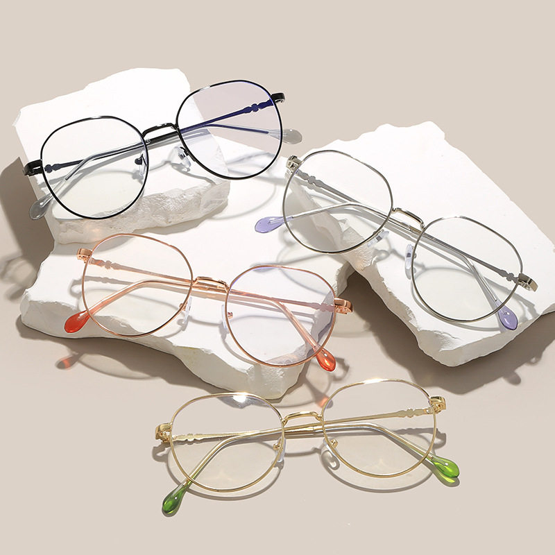 New anti-blue light square glasses TikTok same style plain beauty artifact popular Net red glasses frame female Korean style fashion glasses