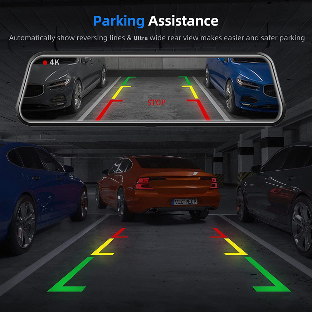 10-Inch 4K Full-Screen Dual Recording Car Dvr Driving Recorder Hd Supports Wifi Gps Dual-Lens Recorder