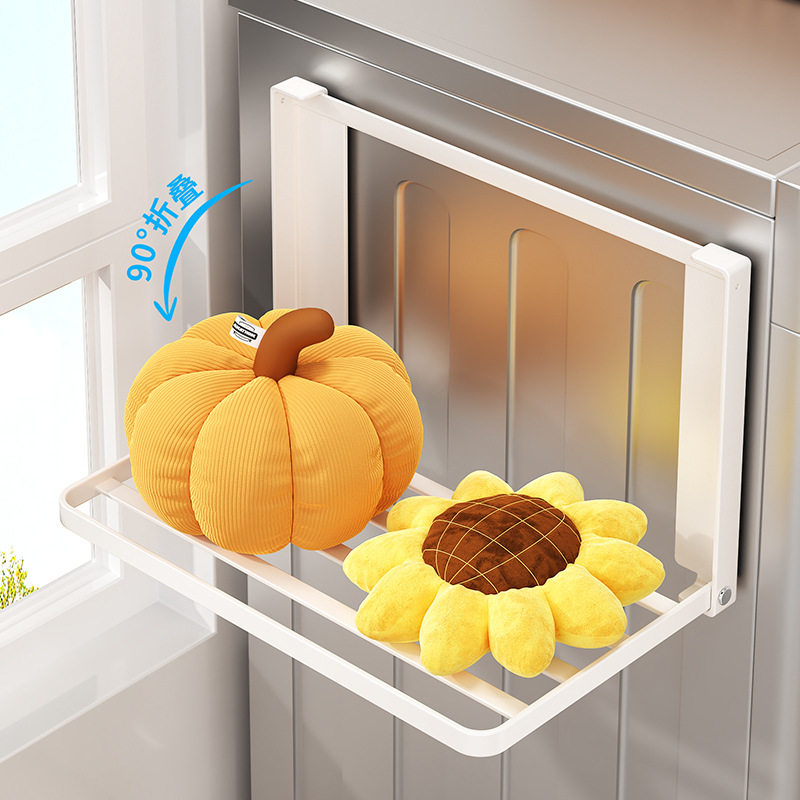 Carefully Selected Magnetic Folding Rack Washing Machine Side Towel Storage Rack Shelf Balcony Multi-Purpose Wall-Mounted Storage Rack