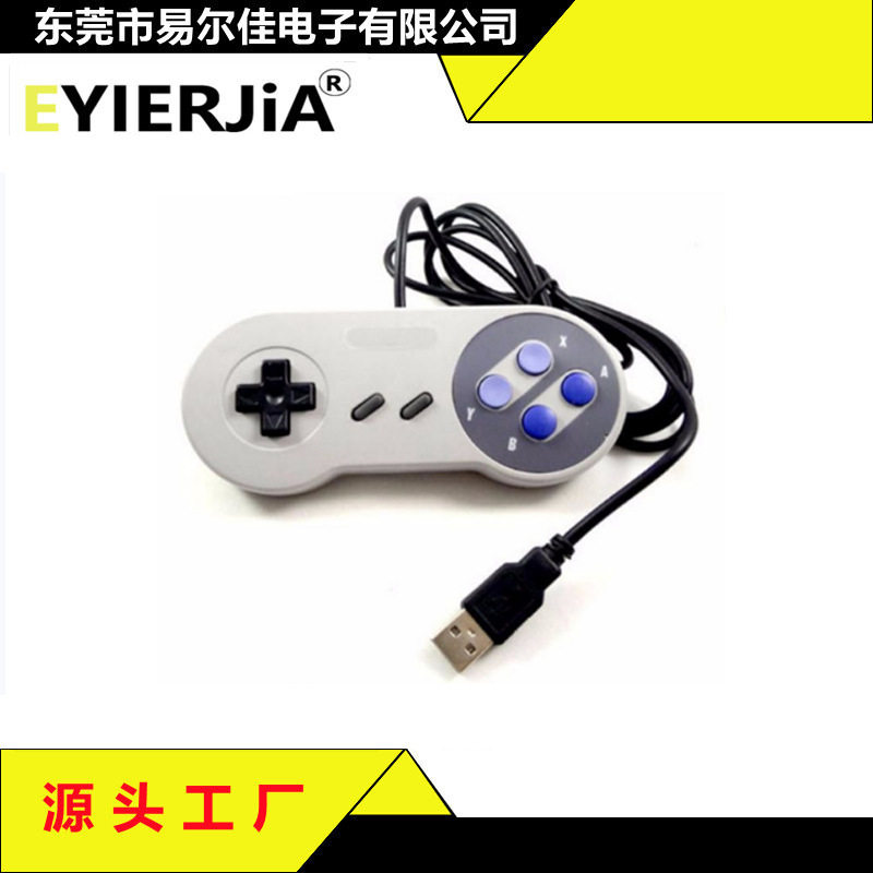 Super Nintendo Controller Snes USB Wired Game Controller Snes USB Interface Pc Game Controller in Stock Factory Direct Supply