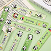 Cute Panda Magnetic Ruler Primary School Student Stationery Reward Drawing Measurement Cartoon School Supplies Small Gift Ruler