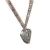 South Korea Ins Niche Chic Texture Love Stitching String Chain Pendant Necklace Spice Girl Vintage Carved Sweet