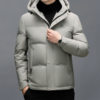 2025 Winter New Men's Casual down Jacket Thickened Warm Hooded Middle-Aged Men's Duck down Dad Jacket