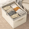 Tianshan Cotton and Linen Fabric Bedroom Wardrobe Clothing Storage Box Portable Thickened Installation-Free Storage Box Storage Bag Box