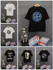 Stone Island Compass Print Short-Sleeve Unisex High Street Fashion Brand Loose T-Shirt Wholesale