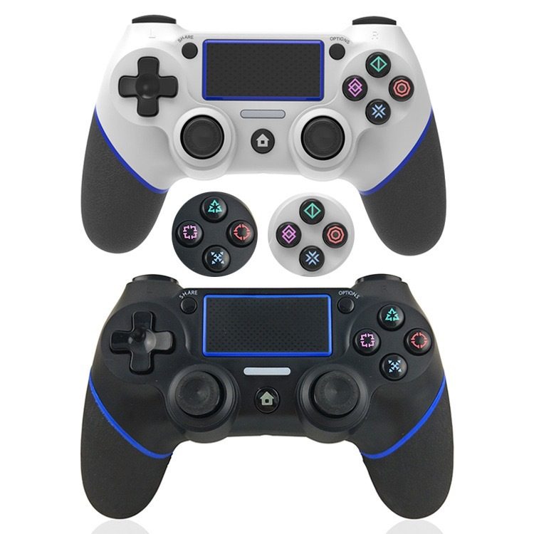 Private Model Rubber-Coated P4 Game Controller Wireless Bluetooth P4 Controller Controller Dual Motor Vibration Somatosensory Burst