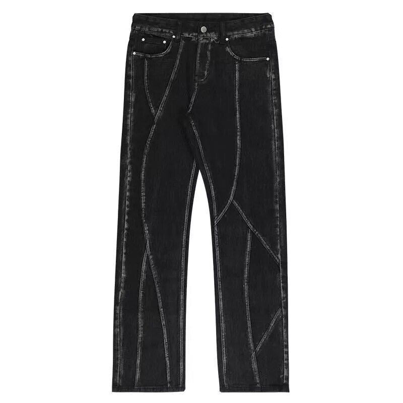 Retro Washed Denim Pants for Women Split Design High Street Style Flared and Straight Leg Spring Fashion Wholesale