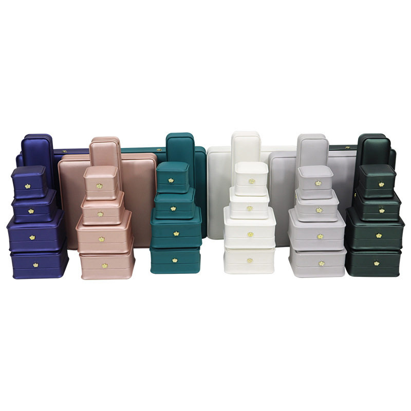 Crown Rounded pu Ring Box Tight Waist Bracelet Necklace Packaging Box Earrings Bracelet Jewelry Box Jewelry Box