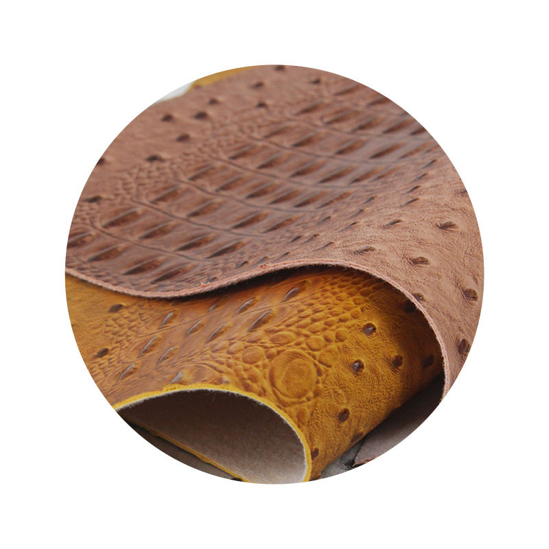 Lemont ostrich crocodile skin pvc Artificial Leather ostrich pattern plus crocodile skin feeling Q elastic realistic luggage material