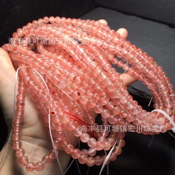 Wholesale Liangshan natural South Red Buddha beads ice floating flower f pink agate necklace south red three four ring bracelet female jewelry