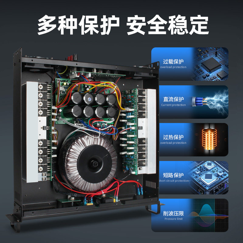 Power amplifier CA30 dual-channel professional stage performance wedding speaker high-power KTV singing post-stage amplifier