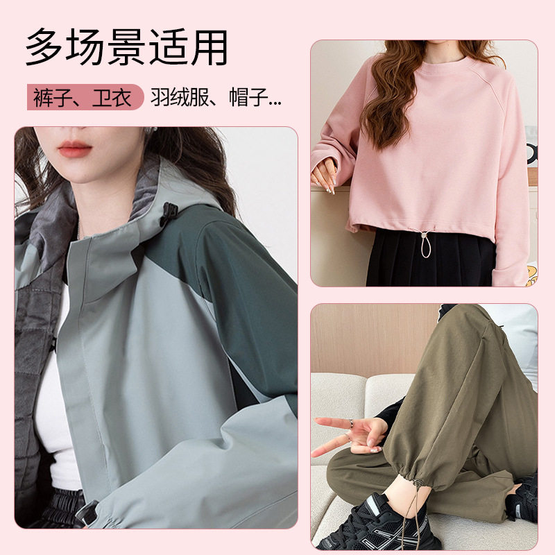 Press Spring Buckle Colorful Two-Hole Metal Pig Nose Buckle Rope Stop Buckle down Jacket Adjustment Buckle Sliding Elastic Buckle