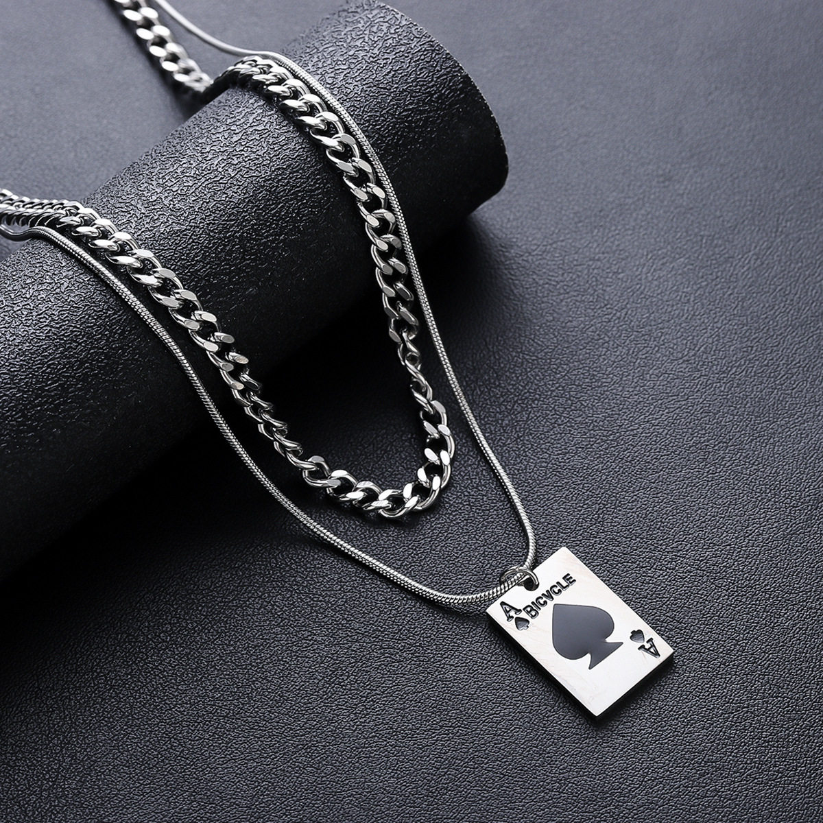 项链男钛钢不掉色简约百搭饰品女毛衣链新款时尚个性爆款嘻哈配饰