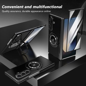 Suitable for Galaxy Zfold7/6 Mobile Phone Case Findn5 Magnetic Rotating Stand Zflip7 Shell Film X6 Protective Cover