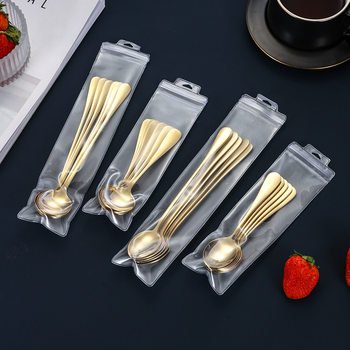 1010 stainless steel tableware household spoon dessert spoon Kitchen Spoon ice spoon round spoon pointed spoon 6 PCs