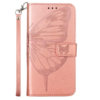 For Samsung S23ultra Butterfly Embossed Phone Leather Case S23plus Flip Cover Card Protection Case Hand Rope Case