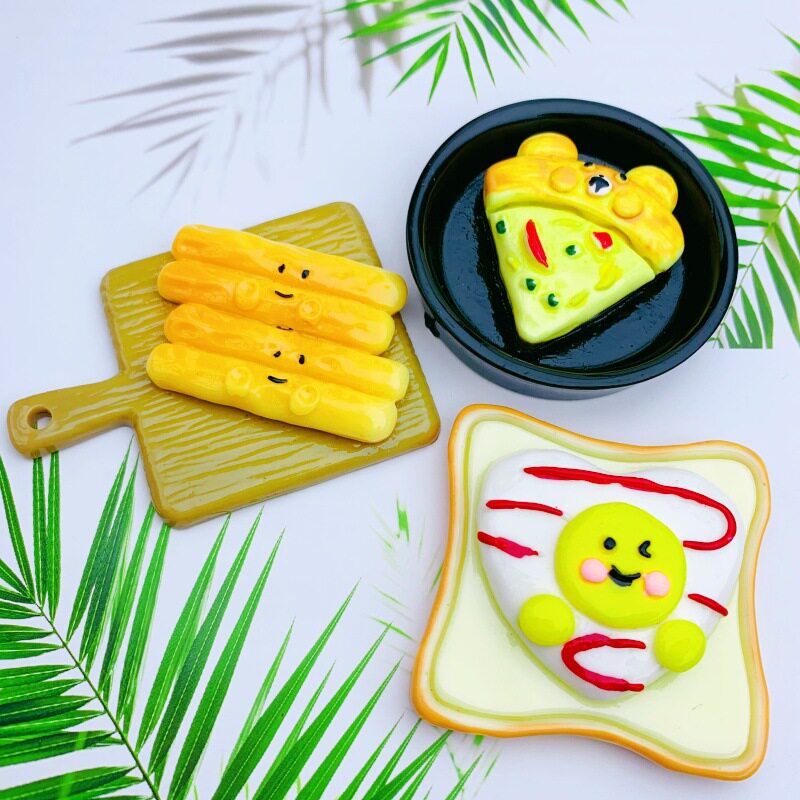 Large Food and Play Plate Hot Pot Lobster Crab Resin Accessories DIY Refrigerator Sticker Keychain Pendant Decoration Material