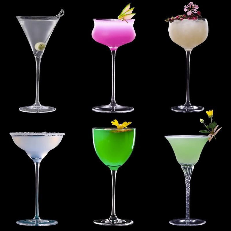 Creative Glass Cocktail Cup Personalized Combination Bar Martini Cup Internet Celebrity Goblet Cup Set Champagne Cup