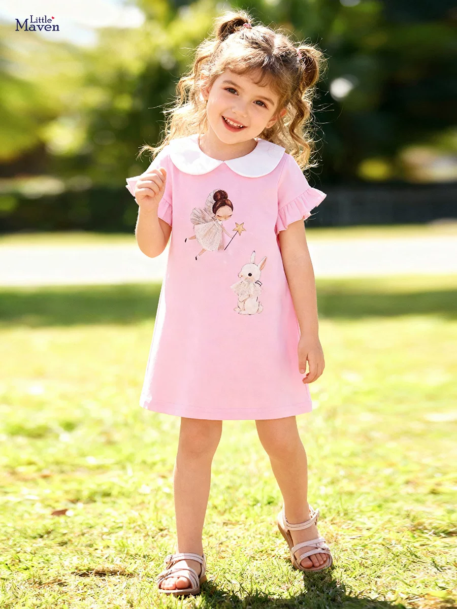 Kids' Dress Wholesale, Summer Cute Rabbit Kids' Dress, [Style] Cotton Girls' Skirt