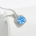 Platinum Blue Zirconium Necklace