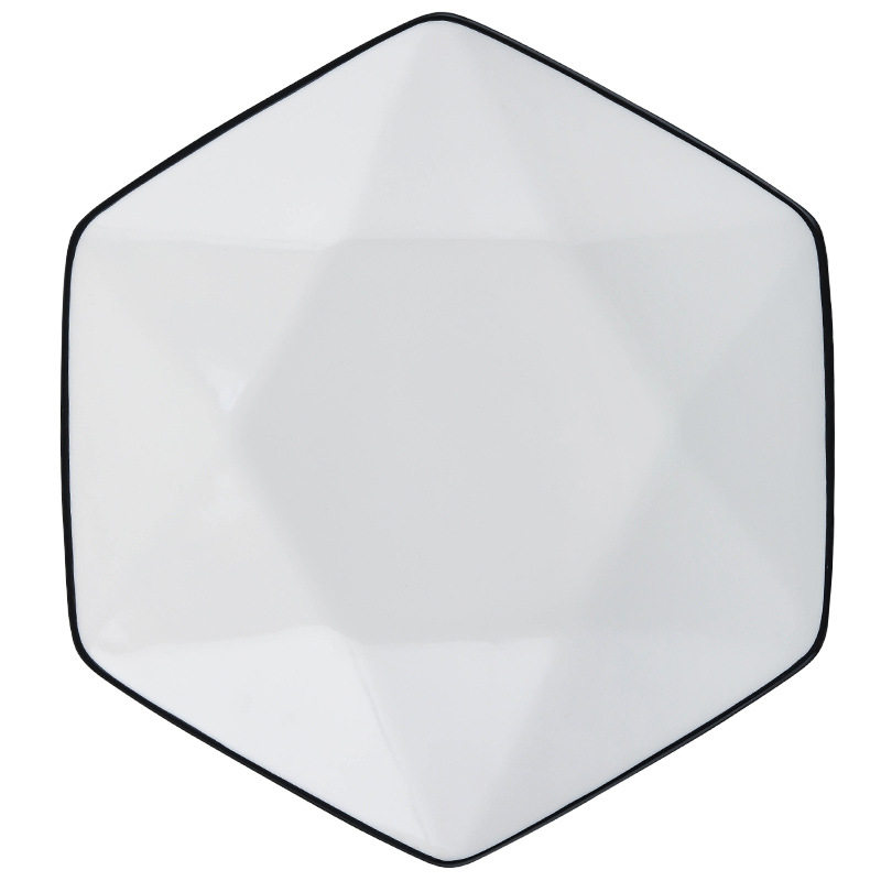 Split quantitative split plate two-compartment ceramic tableware multi-compartment fruit plate three-compartment dish plate children's breakfast plate